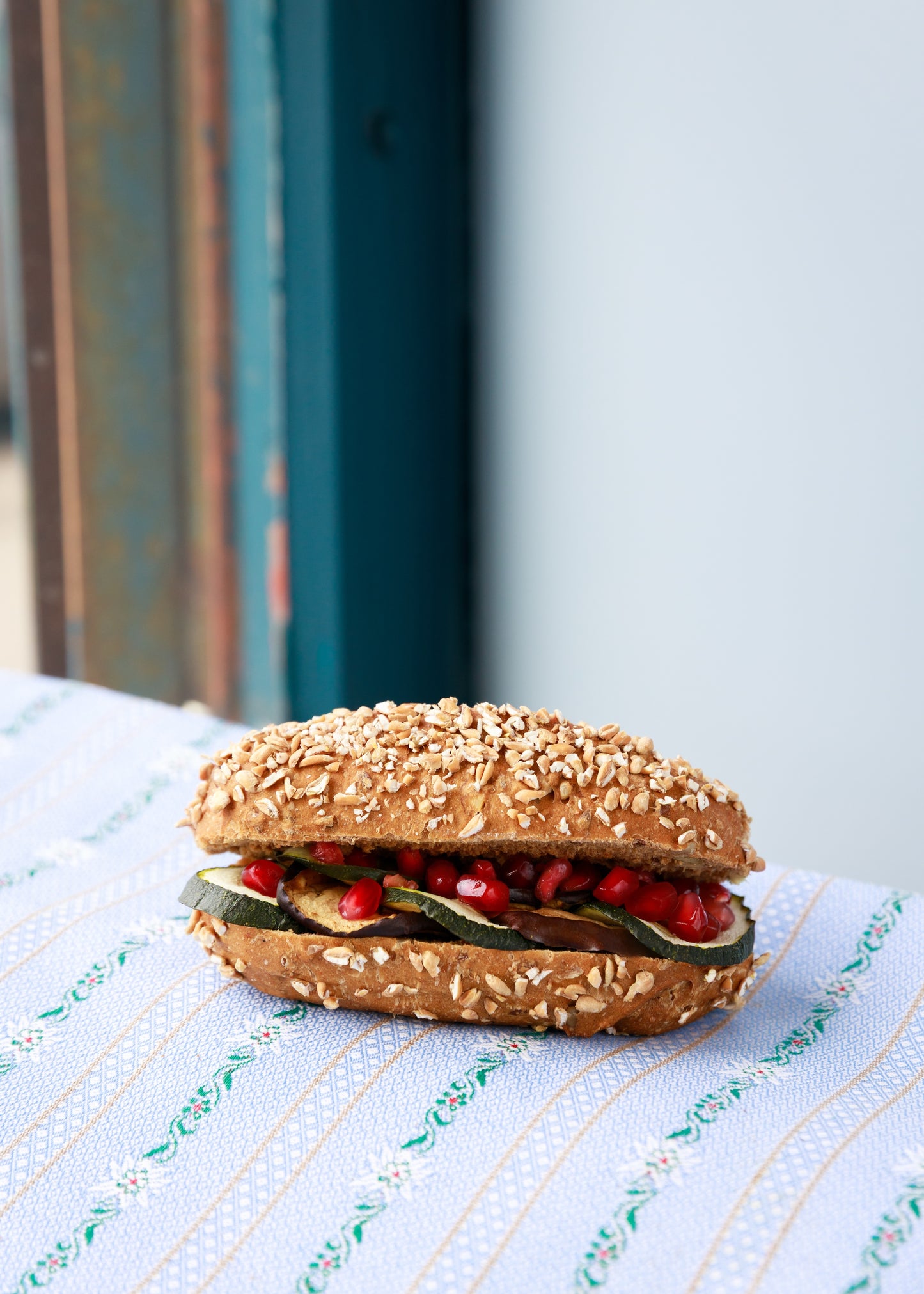 Aubergine-Courgette Sandwich