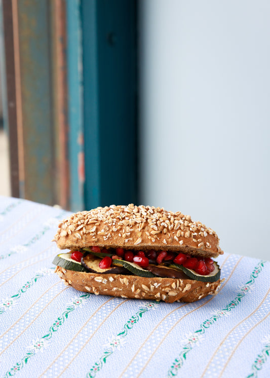 Aubergine-Courgette Sandwich